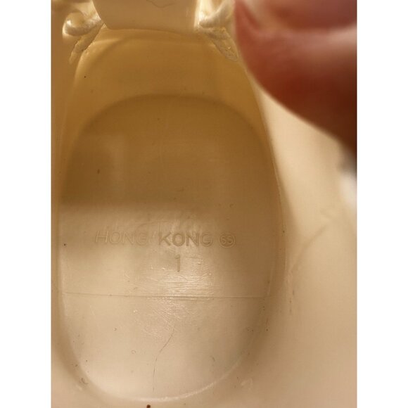 Cabbage Patch Kids Doll Vtg Coleco White Plastic Shoes Oxford High Tops Laces - Picture 9 of 11